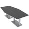 Skutchi Designs 45 in W, 96 in L, 29 in H, Engineered Wood Top, Grey HAR-HEX.IR-46x93-DOU-ASIANNIGHT - alternate 1